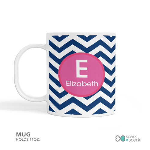 Chevron Blue and Pink Kids Bowl