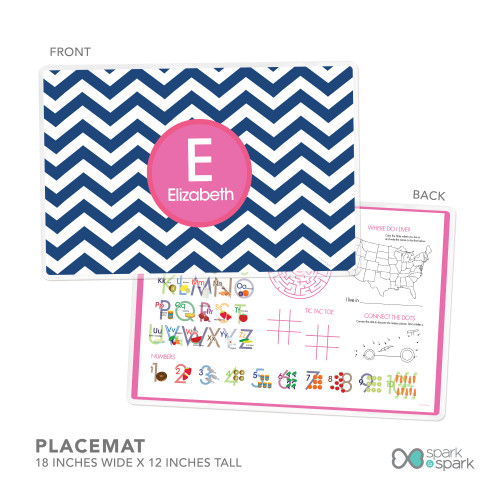Chevron Blue and Pink Kids Bowl