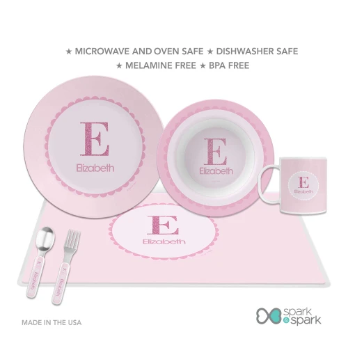 A Shiny Pink Letter Kids Bowl