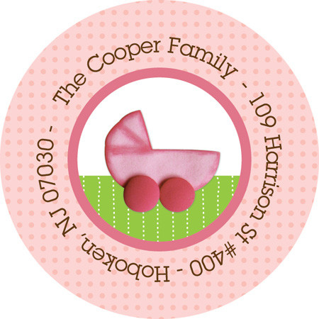 Girl On A City Stroll Cute Address Labels