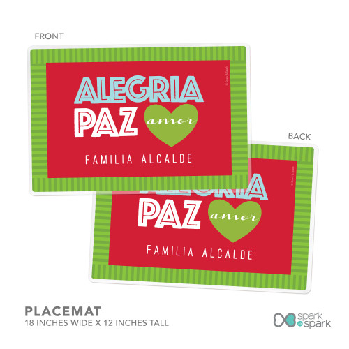 Alegria, Paz y Amor Christmas Plate