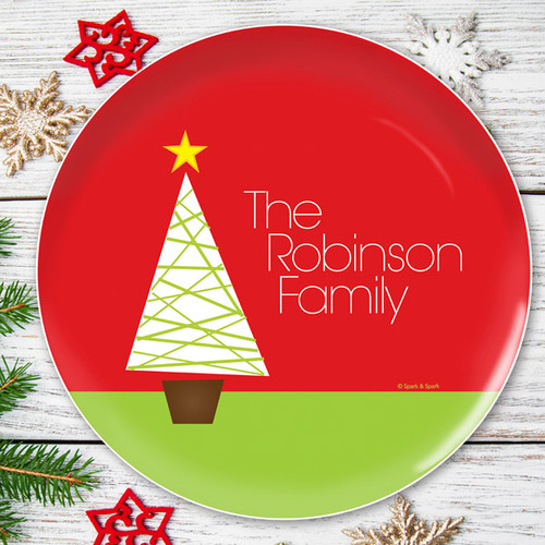 Modern Xmas Tree Christmas Plate
