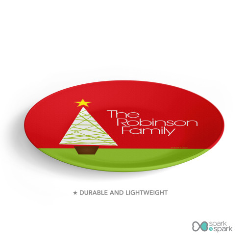 Modern Xmas Tree Christmas Plate