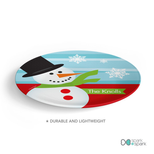 Mr. Snowman Christmas Plate