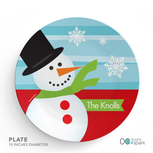 Mr. Snowman Christmas Plate