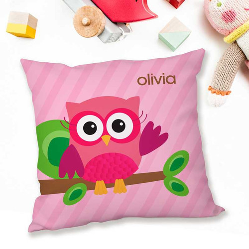 Pink Owl Be Yours Pillows