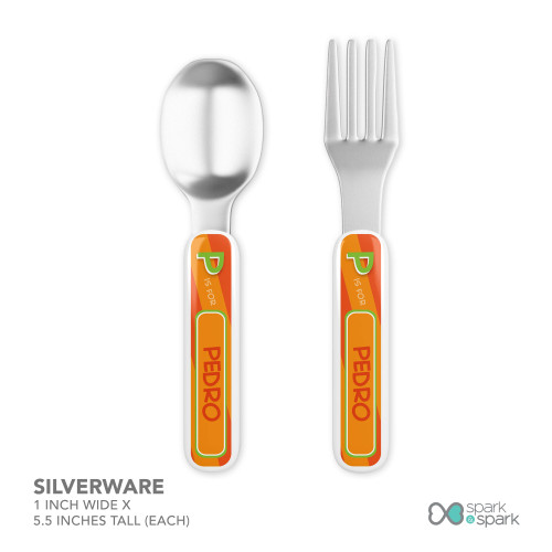 Brilliant Initial Orange Kids Placemat