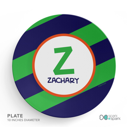 Fun Initials Green Kids Placemat