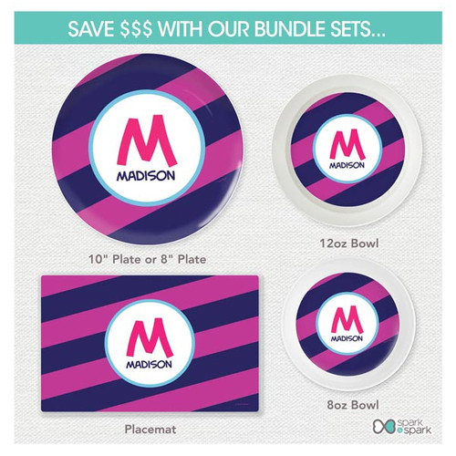 Fun Initials Magenta Kids Placemat