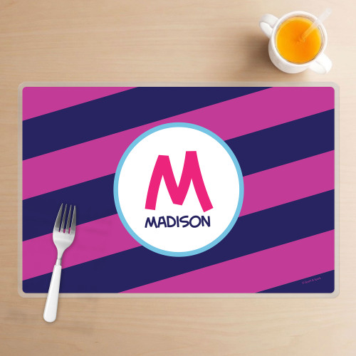 Fun Initials Magenta Kids Placemat