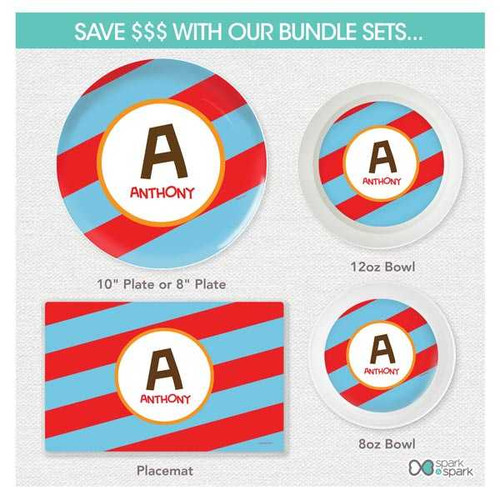Fun Initials Red Kids Placemat