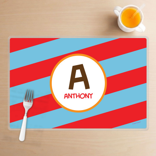 Fun Initials Red Kids Placemat