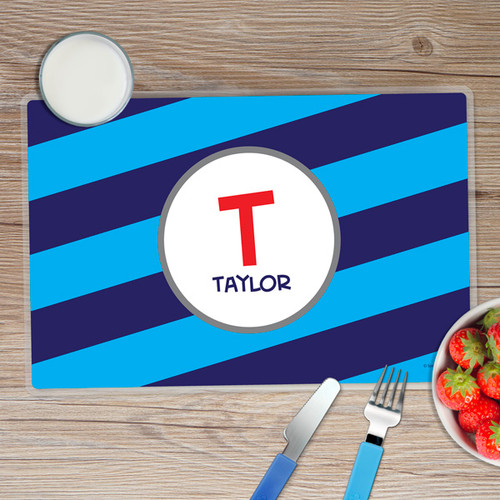 Fun Initials Blue Kids Placemat