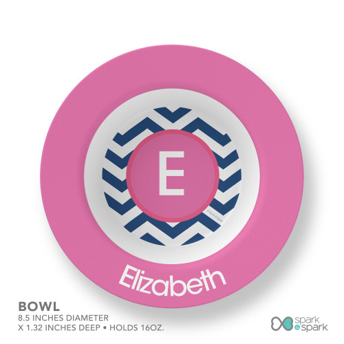 Chevron Blue and Pink Kids Placemat
