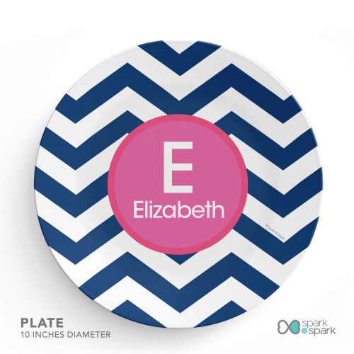 Chevron Blue and Pink Kids Placemat