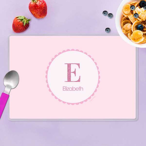 A Shiny Pink Letter Kids Placemat