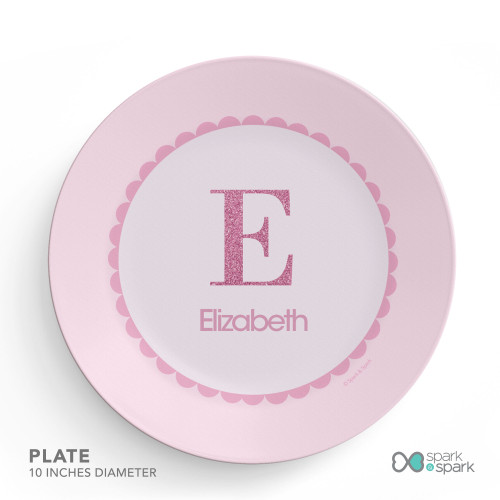 A Shiny Pink Letter Kids Placemat