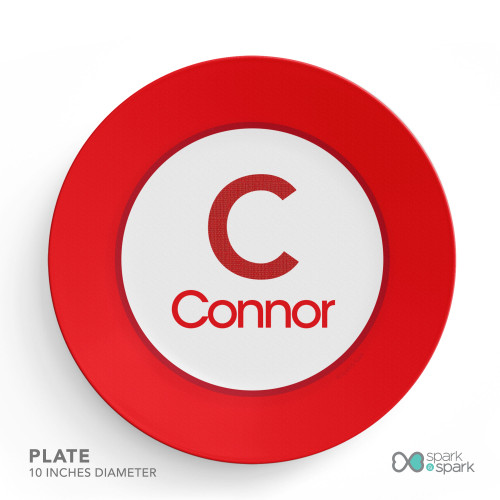 A Linen Red Letter Kids Placemat