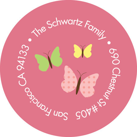 My Sweet Butterflies Kids Name Labels