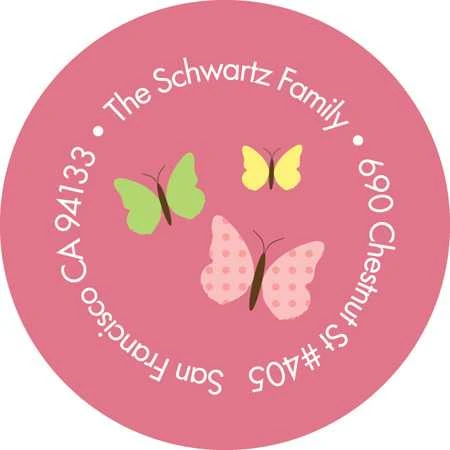 My Sweet Butterflies Kids Name Labels