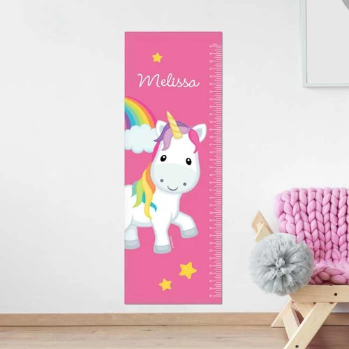 Rainbow Unicorn Kids Growth Chart
