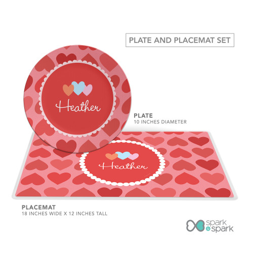 Lovely Hearts Kids Placemat