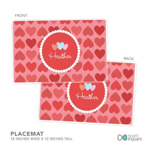 Lovely Hearts Kids Placemat