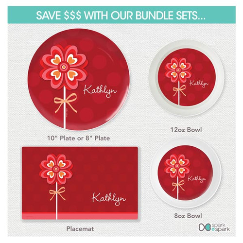 Lovely Heart Flower Kids Placemat