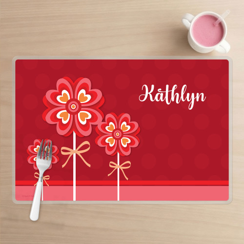 Lovely Heart Flower Kids Placemat