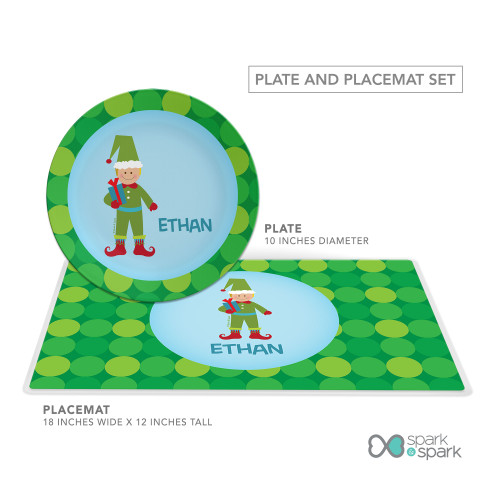 Cute Elf Boy Kids Placemat