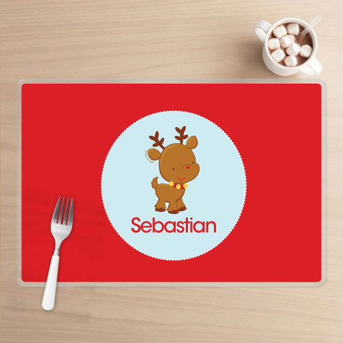 Sweet Baby Blue Deer Kids Placemat
