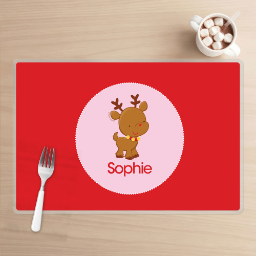 Sweet Baby Pink Deer Kids Placemat