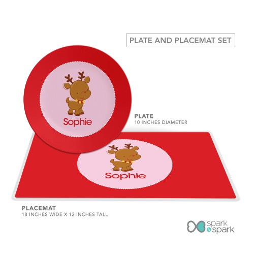 Sweet Baby Pink Deer Kids Placemat