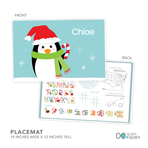 Hello Mr. Penguin Kids Placemat