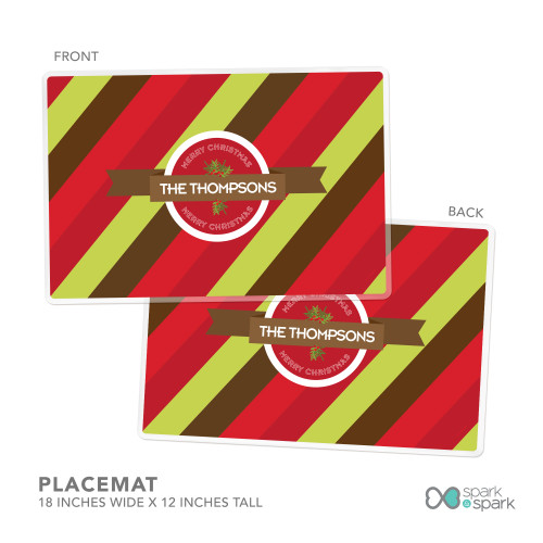 Xmas Bold Lines Holiday Placemat