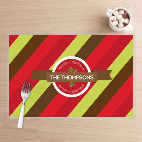 Xmas Bold Lines Holiday Placemat