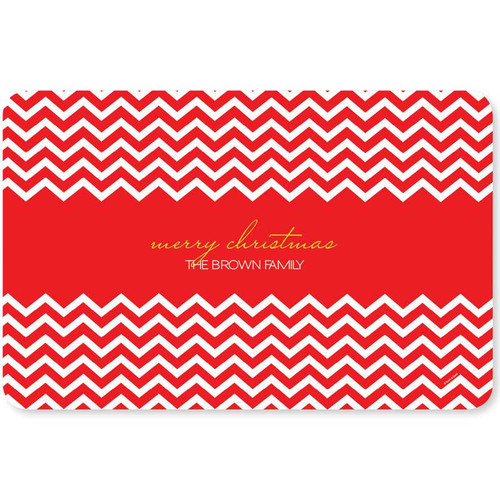 Fancy Red Zig Zags Holiday Placemat