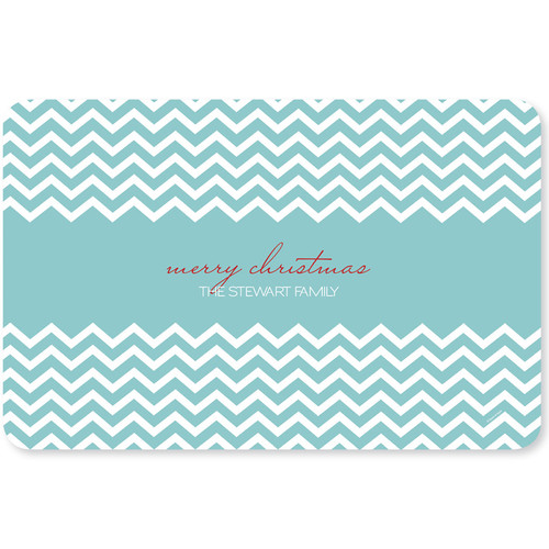 Fancy Blue Zig Zags Holiday Placemat