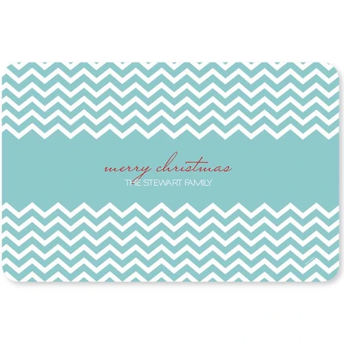 Fancy Blue Zig Zags Holiday Placemat