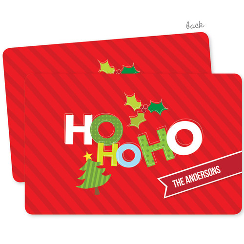 Ho ho ho Xmas is Here Holiday Placemat