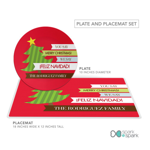 Feliz Navidad Holiday Placemat