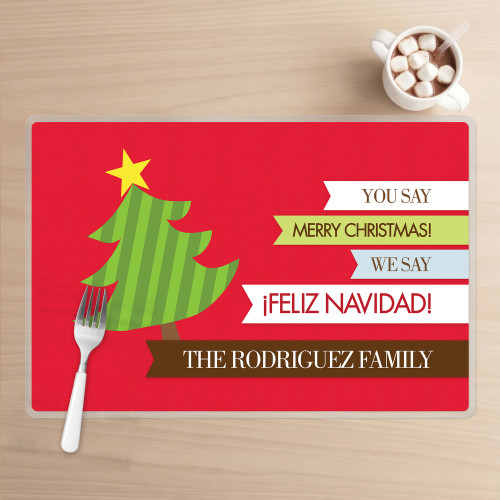 Feliz Navidad Holiday Placemat