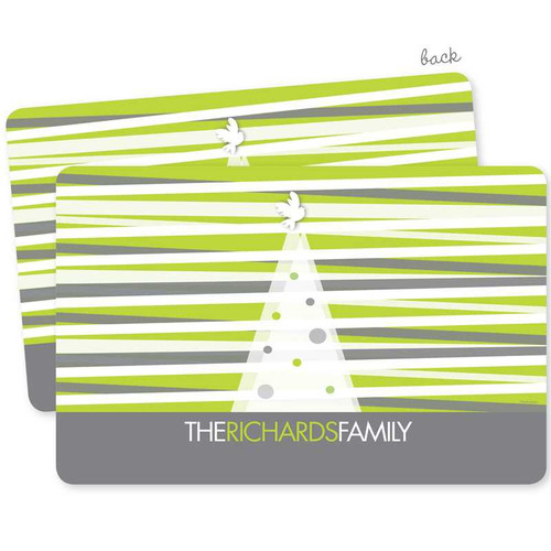 Modern Xmas Lines Holiday Placemat
