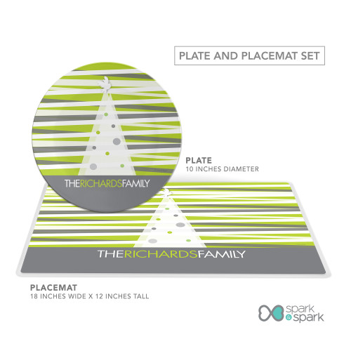Modern Xmas Lines Holiday Placemat