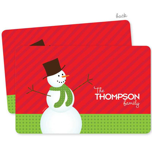 The Snowman is Here Holiday Placemat
