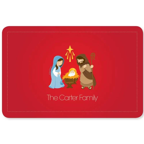 Sweet Red Nativity Holiday Placemat