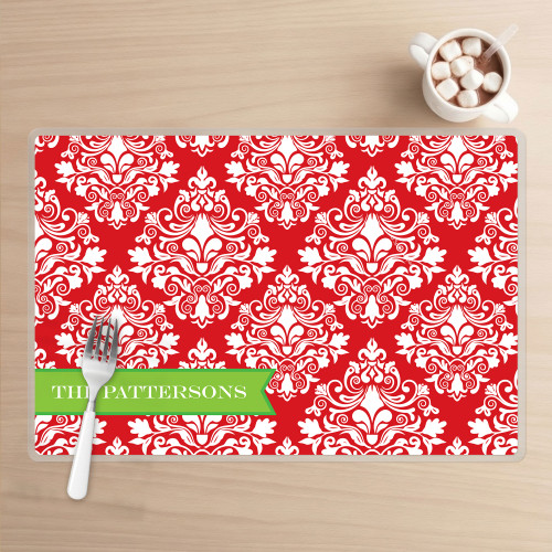 Red Damask Wonder Holiday Placemat