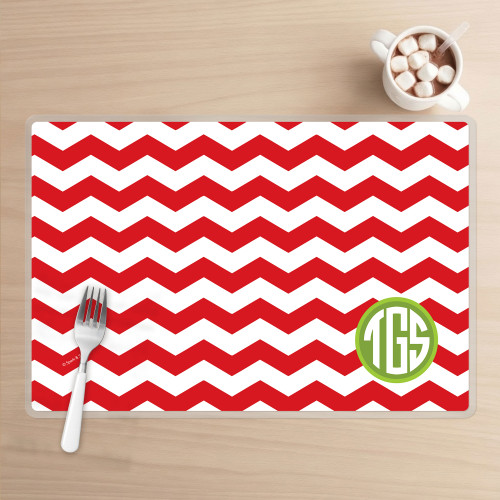 Chevron and Initials Holiday Placemat