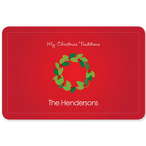 A Modern Wreath Holiday Placemat