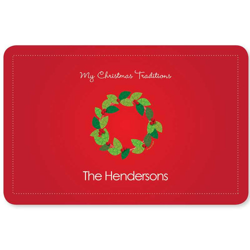 A Modern Wreath Holiday Placemat